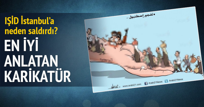 Filistinli karikatürist Sultanahmet’i çizdi