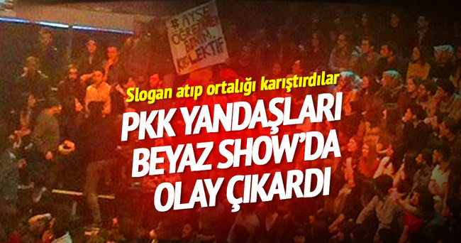PKK yandaşları Beyaz Show’da olay çıkardı