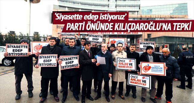 CHP binası önünde Kılıçdaroğlu protestosu