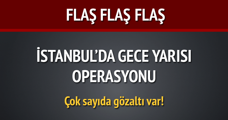 İstanbul’da 8 ilçede PKK operasyonu
