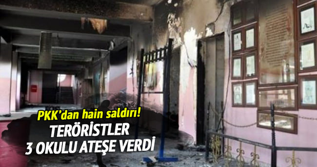PKK Şırnak’ta 3 okul yaktı!