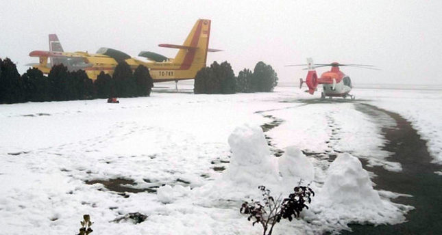 112 ambulans helikopteri Ankara’da mahsur kaldı