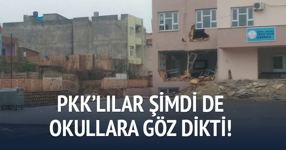 PKK’lılar okulu yıkmaya çalıştı