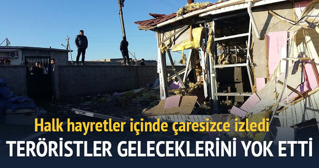 PKK’lı teröristler okulu havaya uçurdu