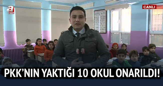 PKK’nın yaktığı 10 okul onarıldı