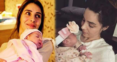 Nur Fettahoğlu bebeğinin yüzünü ilk kez gösterdi