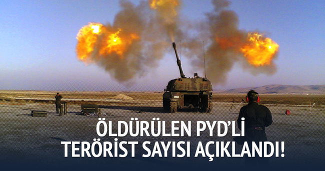 Öldürülen PYD’li terörist sayısı açıklandı!