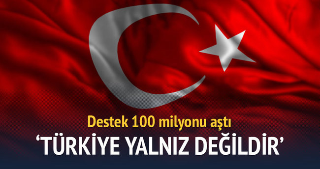 Arapça ’Türkiye’ etiketine destek 100 milyonu aştı