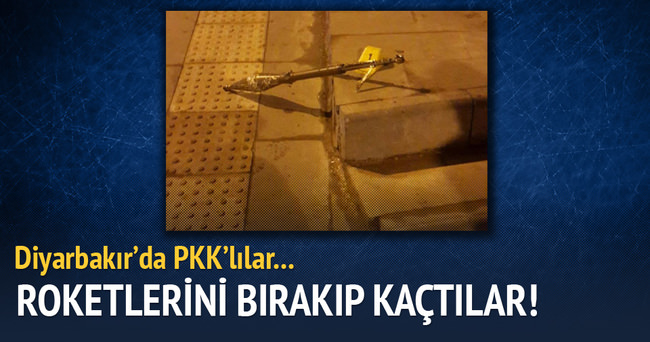 Diyarbakır’da polise saldıran PKK’lılar roketi bırakıp kaçtı