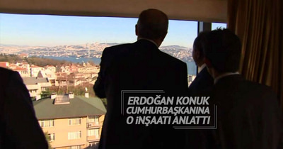 Erdoğan, Konuk Cumhurbaşkanı’na Çamlıca Camii’nin inşaatını gösterdi