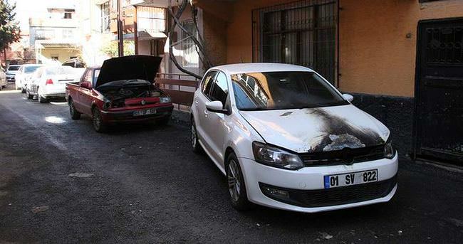 Adana’da 5 araç kundaklandı