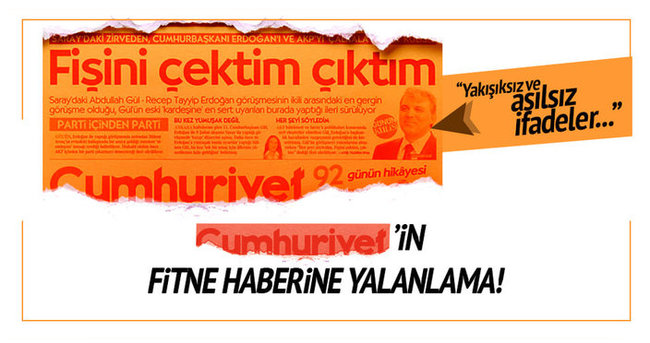 Abdullah Gül’den Cumhuriyet’in fitne haberine yalanlama