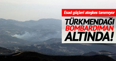 Esad güçleri Türkmendağı’na top atışı yapıyor