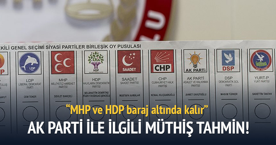 Sencar: MHP ve HDP baraj altında kalır