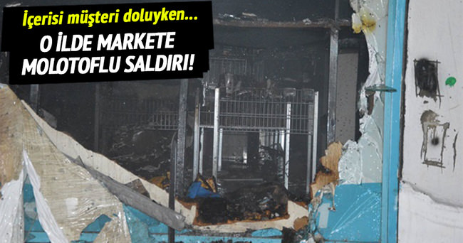 Diyarbakır’da markete molotoflu saldırı