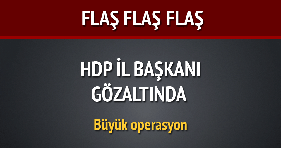 HDP İl Başkanı gözaltında