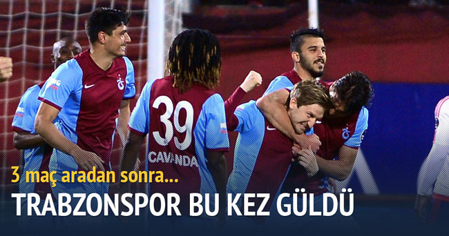 Trabzonspor 3 maç aradan sonra galip