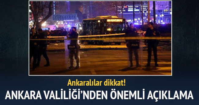 Ankara Valiliği: 14 Mart’ta Kızılay trafiğe kapalı