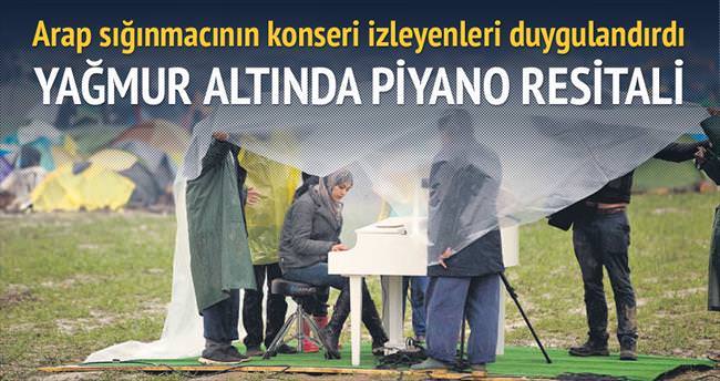 Mültecilere piyano