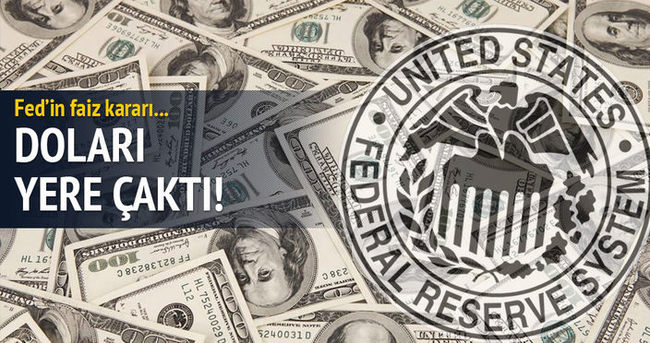 Fed faizi sabitledi dolar düştü!
