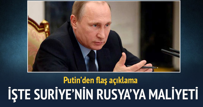 Putin: Suriye’deki operasyon 33 milyar rubleye mal oldu