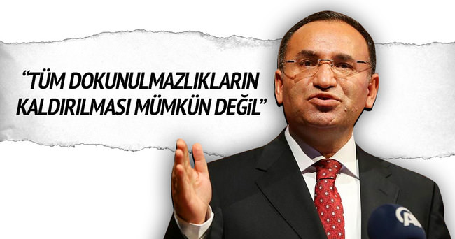 Bekir Bozdağ: Tüm dokunulmazlıkların kaldırılması mümkün değil