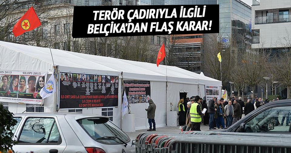 Belçika’daki PKK çadırı kaldırıldı