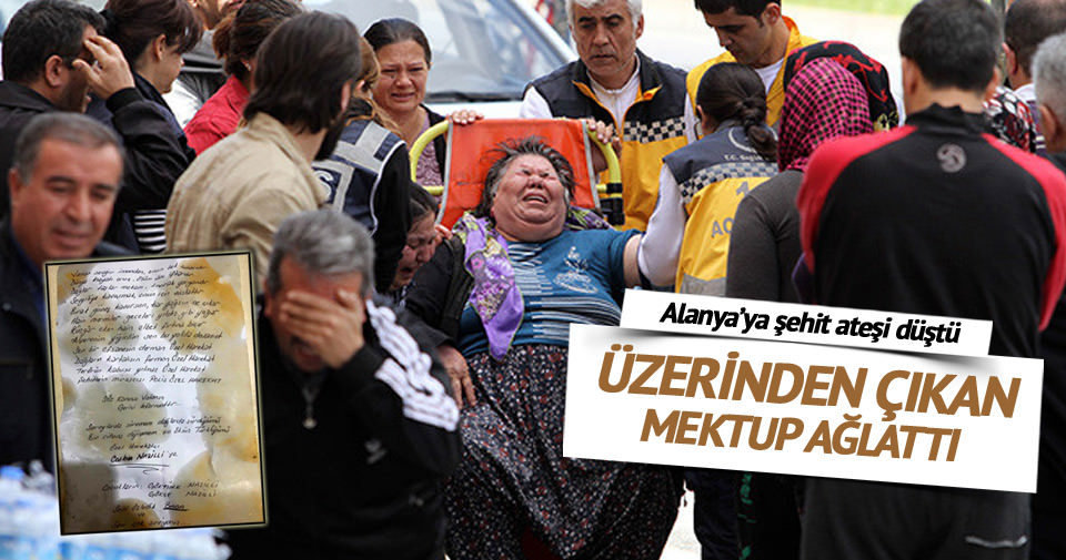 Şehidin üzerinden çıkan mektup ağlattı