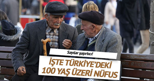 Türkiye’de 100 yaş üzeri 5 bin 293 kişi var