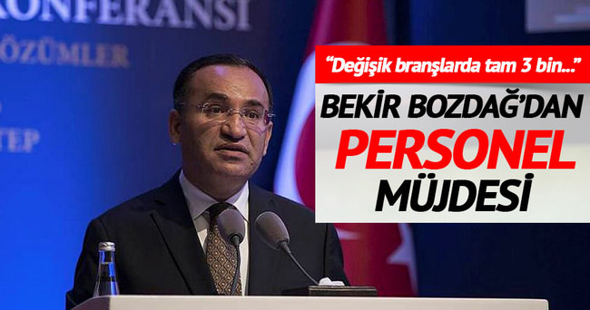 Bekir Bozdağ’dan personel müjdesi