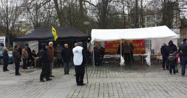 Brüksel’de terör örgütü PKK’nın çadırı kaldırıldı