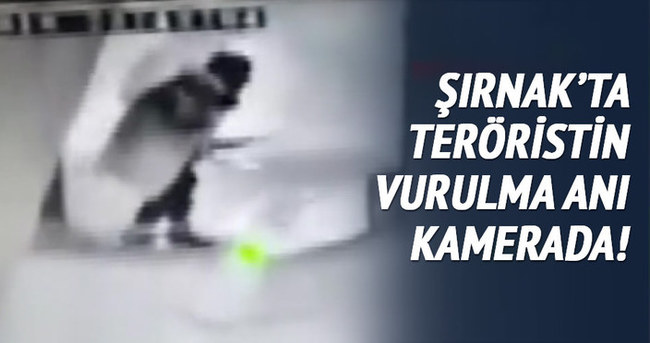 PKK’lının vurulma anı kamerada!