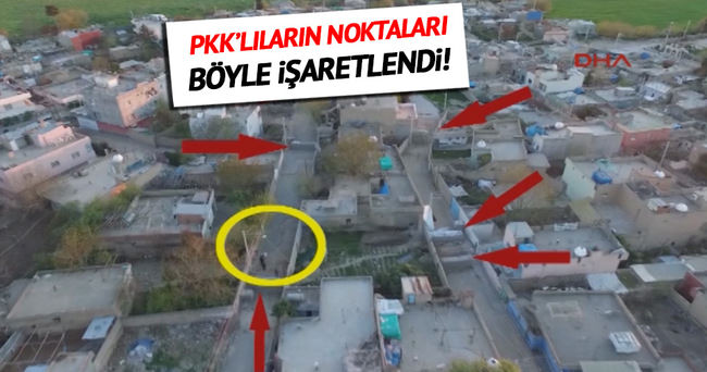 PKK’lıların noktaları İHA tarafından görüntülendi