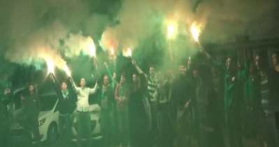 Bursaspor - Beşiktaş maçı sonrası çılgın karşılama