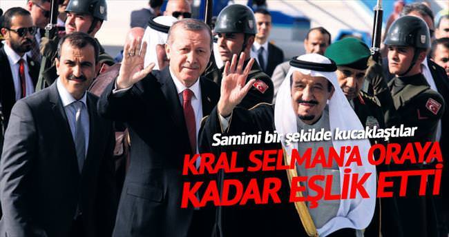 Erdoğan Kral Selman’ı havalimanında karşıladı