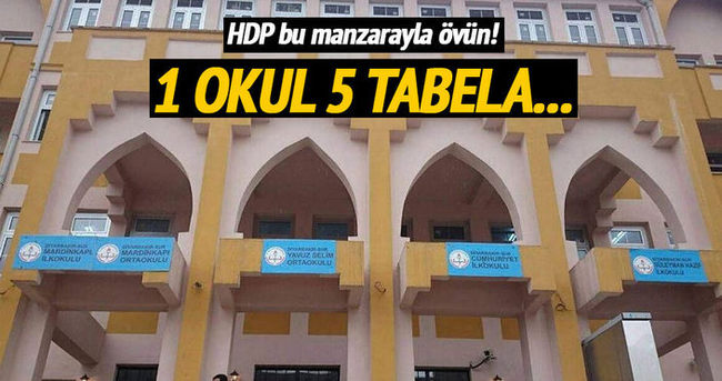 Diyarbakır’da 1 binada 5 okul tabelası