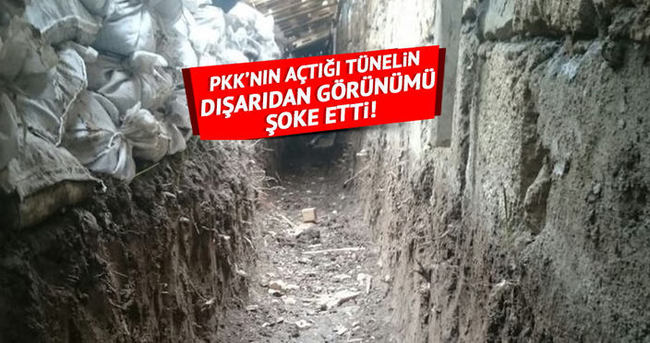 PKK açtığı tüneli böyle saklamış!