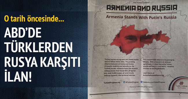 Türklerden Washington Post ve WSJ’ye Rusya karşıtı ilan