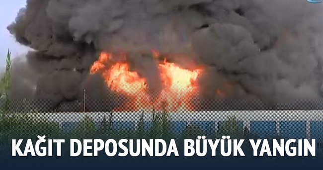 Ümraniye’deki kağıt deposunda yangın!