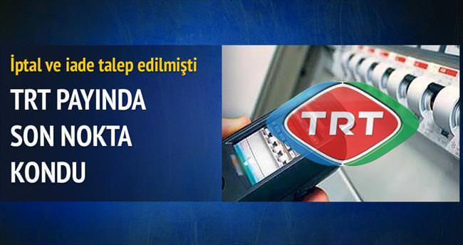 Elektrikte TRT payı iade edilmeyecek