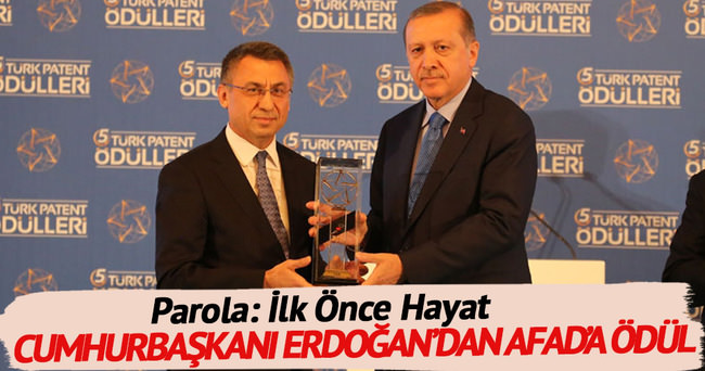 Cumhurbaşkanı Erdoğan’dan AFAD’a ödül