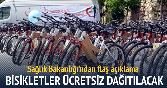Sağlık Bakanlığı 300 bin bisiklet dağıtacak