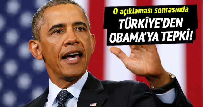 Türkiye’den Obama’ya tepki!