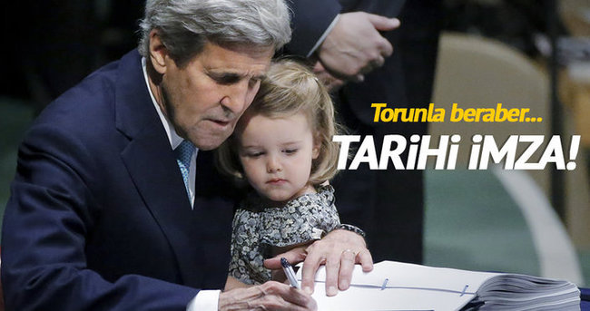 John Kerry torunuyla imza attı