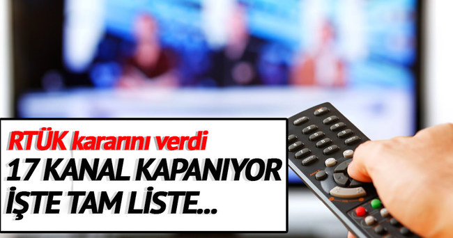 RTÜK’ten 17 kanala kapatma cezası