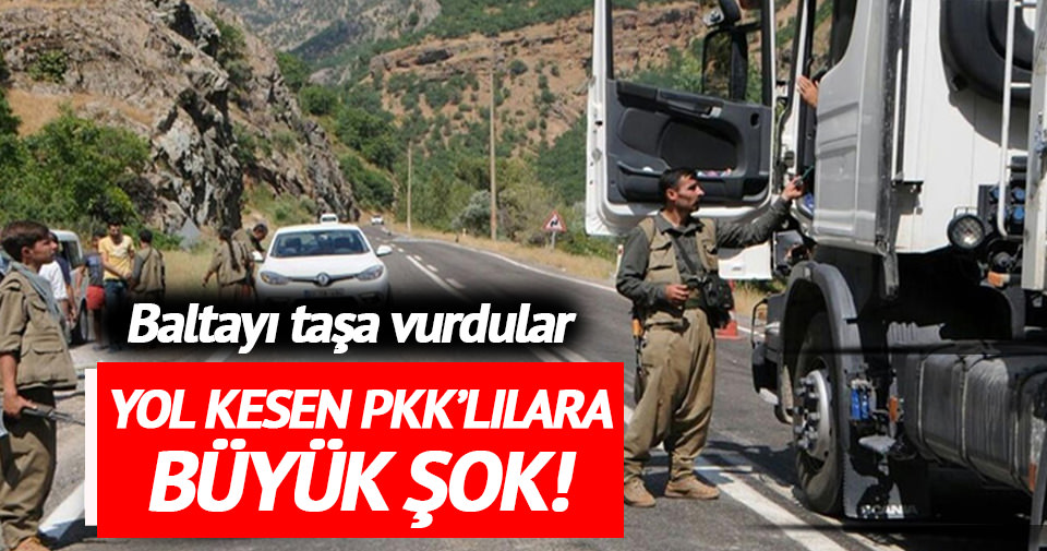 Yol kesen PKK’lılar polise denk geldi!