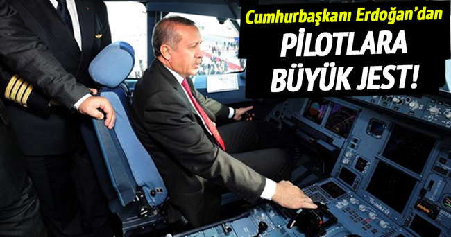 Erdoğan kokpitte ’Dünya Pilotlar Günü’nü kutladı