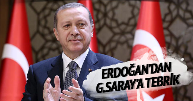 Erdoğan’dan Galatasaray’a tebrik