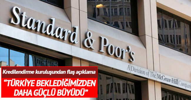 Standard & Poor’s’tan Türkiye itirafı