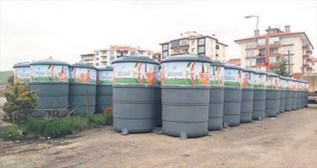 Pursaklar’a yeni yeraltı çöp konteynırları